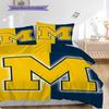 Michigan Pattern Bedding Quilt Set Quilt Cover Pillowcase Home Decoration Birthday Gift (1 * duvet cover + 2 * pillowcase, without core)
