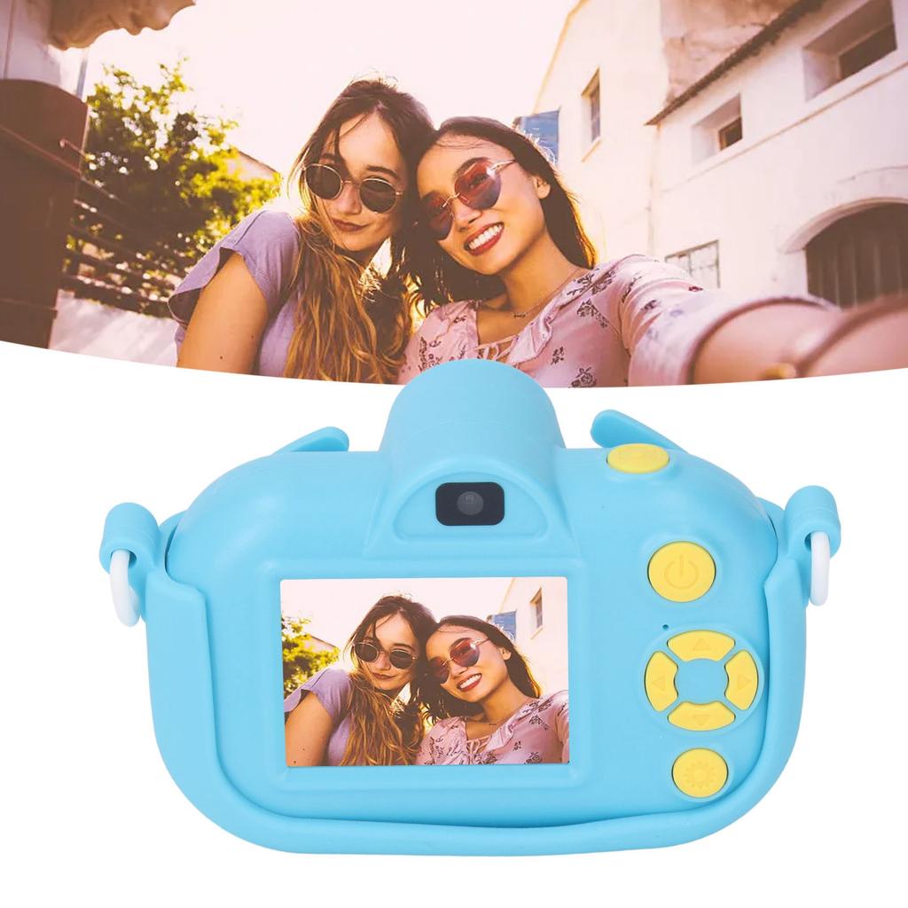 Cute Camera 12MP Digital Video Camera 2in Screen Multifunctional Front Rr Lens 1080P Selfie Camera for Xmas Gift