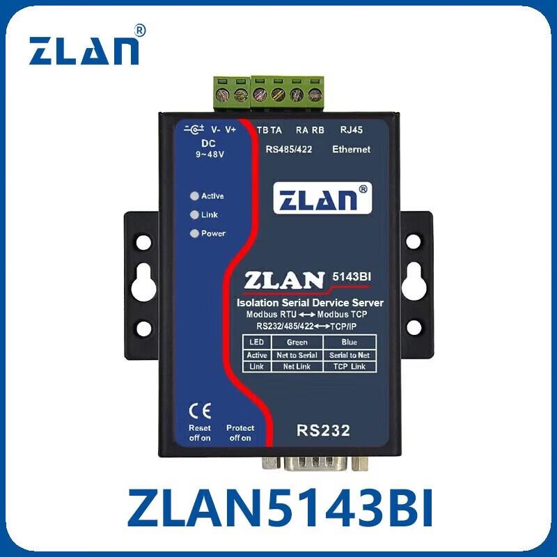 ZLAN 5143BI Isolated Serial Server