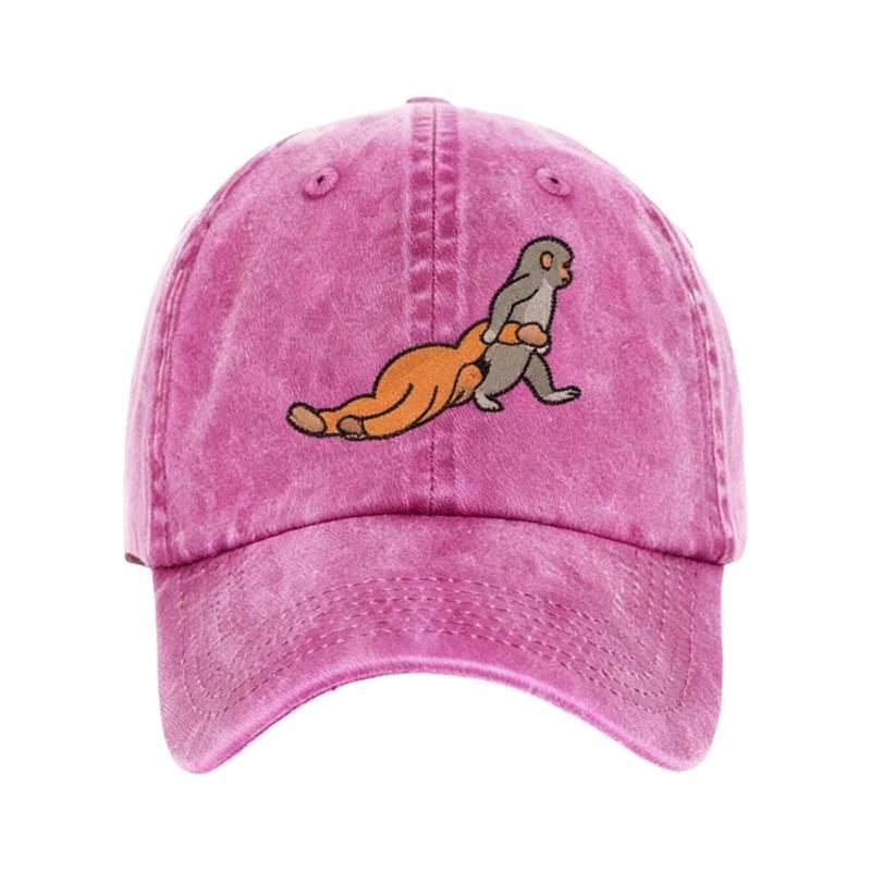 Stylish Cotton Baseball Hat Feature Lovely Monkey Embroidery Perfect Sports Hat For Men Women And Kids
