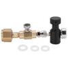 CO2 Cylinder Refill Adapter W21.8?14 with Release Valve ASA 1500PSI Pressure Gauge