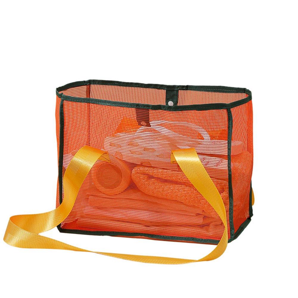 Foldable Hollow Tote Bag Large Capacity Swimming Handbag Portable Mesh Shoulder Bag Girls