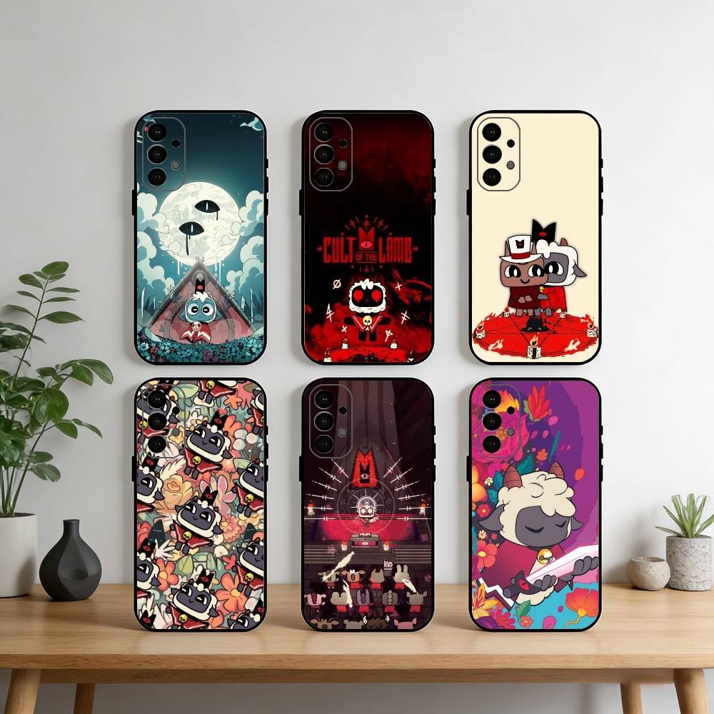 Cult Of The L-Lamb Game Phone Case For Samsung S25,S24,S21,S22,S23,S30,Ultra,S20,Plus,Fe,Note,10,9,5G Black Cover