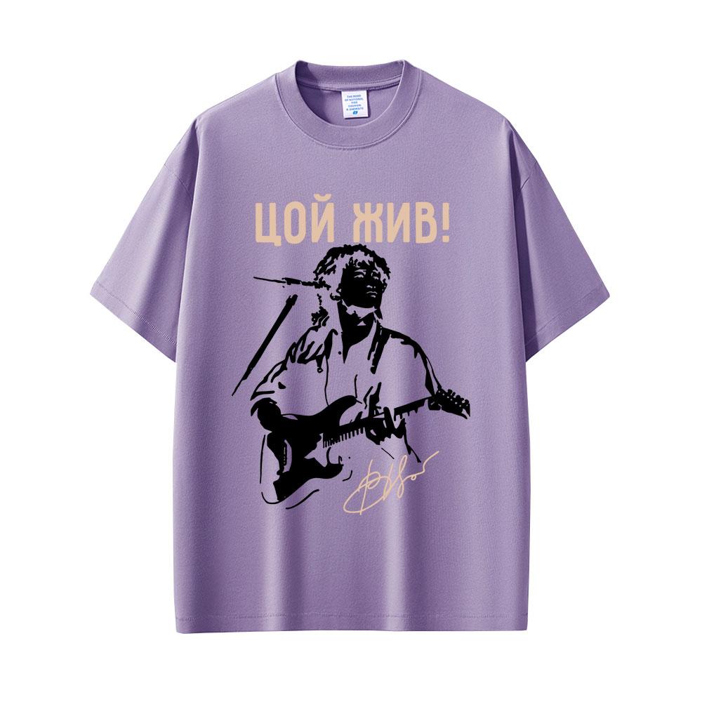 Legendary Russia Rock Band Kino Viktor Tsoi Graphic Tshirt Unisex Women Casual Cotton Vintage T Shirts Unisexs Oversized Tshirts