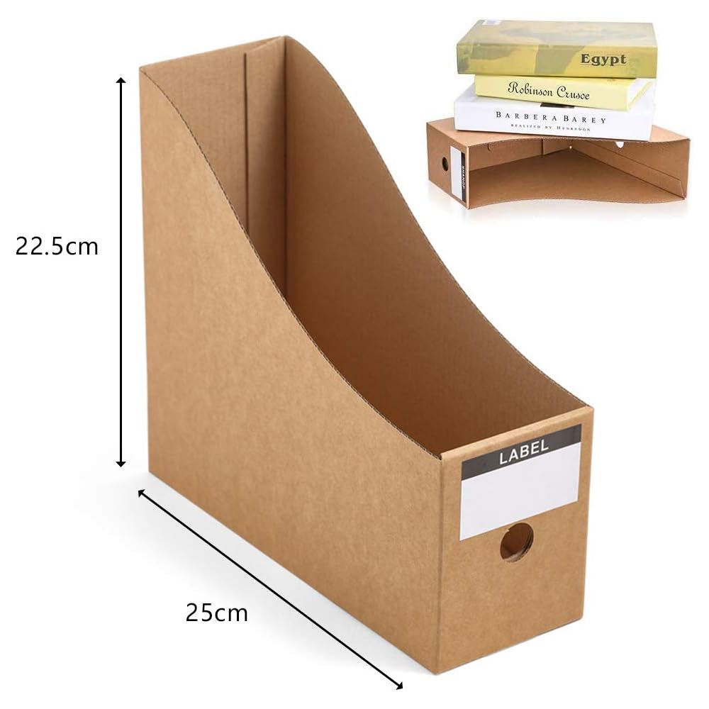 Panavage A4 File Box Set of 5, Paper Organizer, File Stand, Office Supplies Storage
