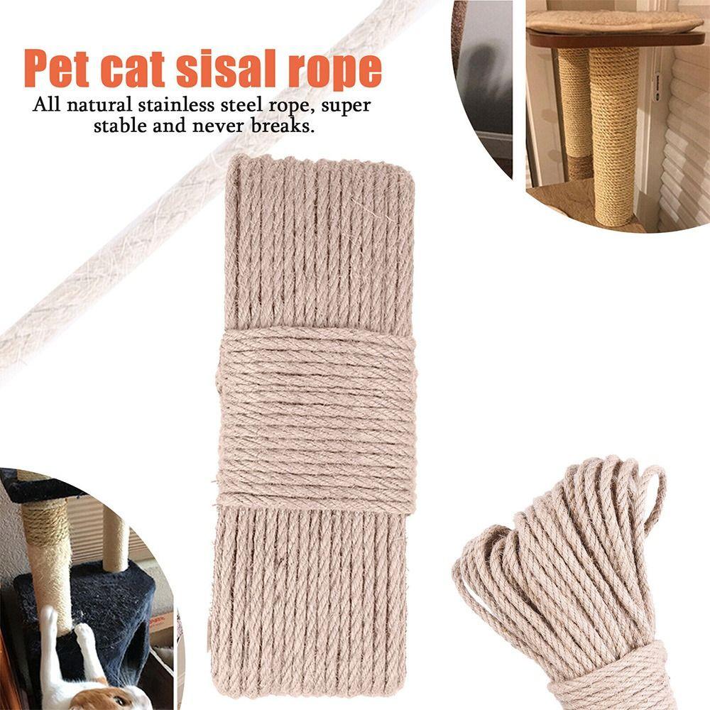 Сменный джутовый шпагат, скрученная сизалевая веревка, кошачья игрушка для дерева, веревка для связывания, веревка для кошачьей когтеточки