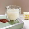 250/350/450ml Ripple Glass Double Wall Coffee Mug Breakfast Cup Heat-resistant Tea Milk Juice Mug Beer Water Glasse Drinkware