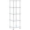 VidaXL 5-Tier Shelf Transparent 40x40x130 Cm Tempered Glass 249506