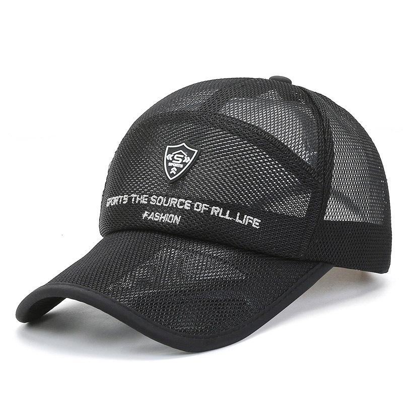 Camouflage Summer Baseball Hat for Men Breathable Mesh Big Brim Women Beach Sun Hat Lettter Embroidery Outdoor Use Sport Fishing Cap