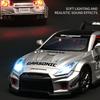 1:32 GTR R35 CSR2 Alloy Sports Car Model Diecast Metal Toy Vehicles High Simulation Pull Back Collection Kids Toys Gift