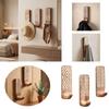 3pcs Space Saving Wall Hanging Hanger Wooden Coat Rack Vintage Wooden Wall Hooks Bedroom