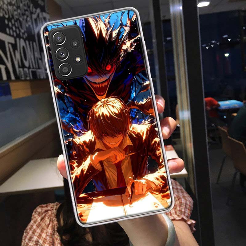 Чехол для телефона с аниме Deth Note Лайт Ягами для Samsung A54 A57 A37 A17 A14 A15 A12 A24 A34 A55 A35 A25 A52S A07 A05S A04S A22 A32 A