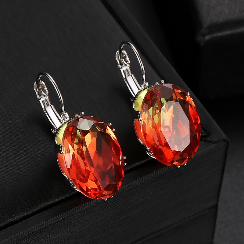 WWJ Уникальные разноцветные серьги-гвоздики с кубическим цирконием