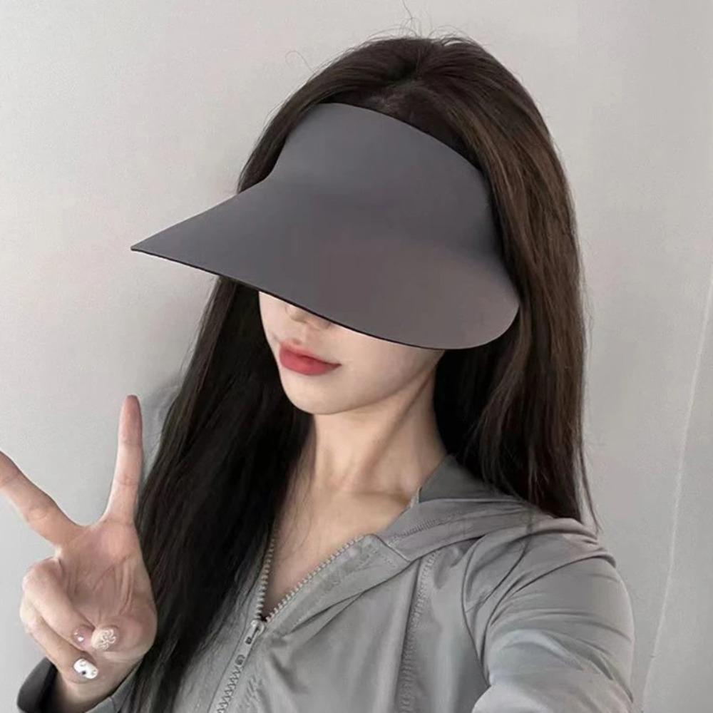 Foldable Seamless Visor Cap Sun Protection Summer Sun Hat Simple Women Sun Hat  Outdoor Sport Cap