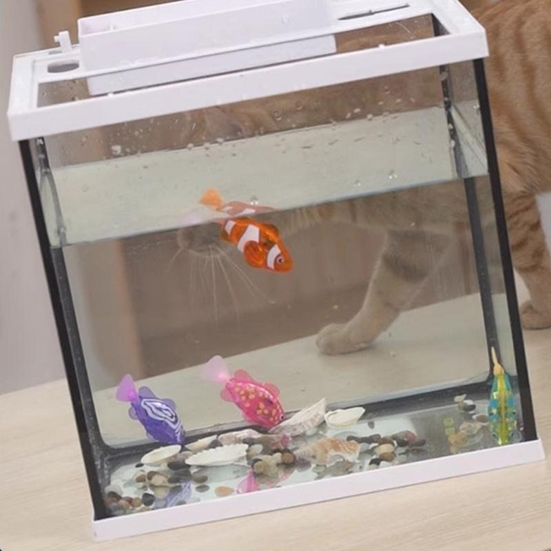 4 шт. Электрическая игрушка-рыбка, плавающая в воде, с датчиком движения, светящаяся, активируемая водой, игрушка для купания, игрушка для плавания, детские подарки