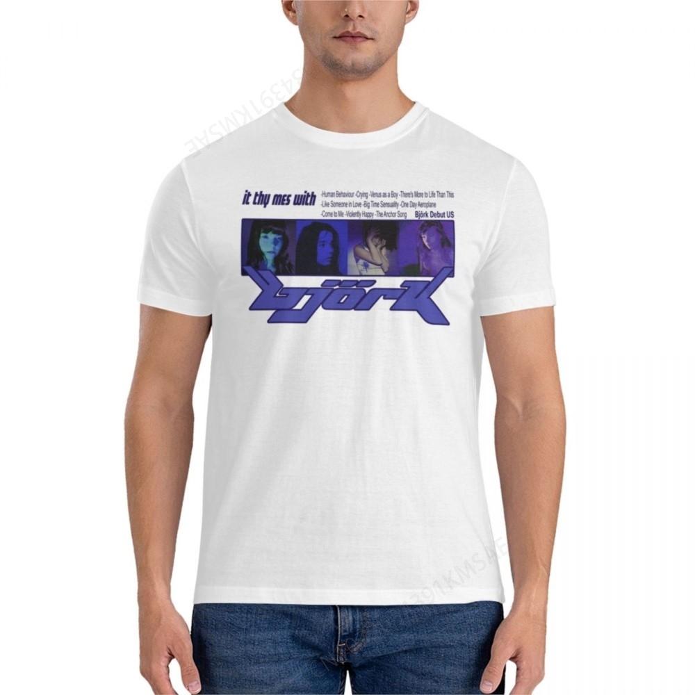 Bjork Debut 90s T Shirts for Men Women Cotton Funny T-Shirts Vintage Iceland Music Singer Tee S