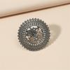 Vintage Big Gold Color Women-Midi-Rings Engraved Flower Pattern Retro Party