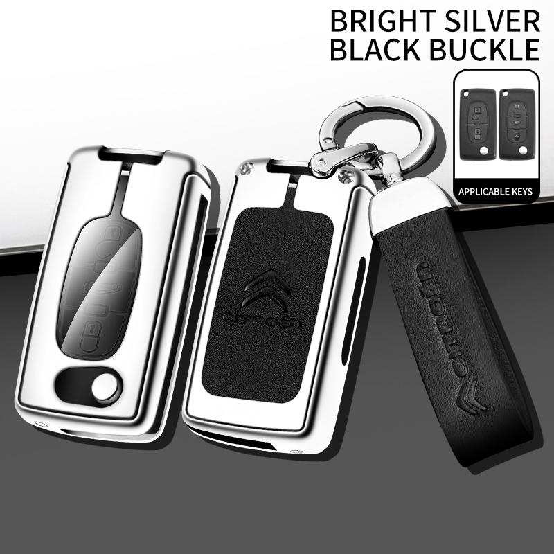 BTJ1 2 3 Buttons Car Flip Key Case Cover Shell Metal For Citroen C2 C3 C4 C5 C6 C8 Xsara Picasso Berlingo Key Protector Accessories