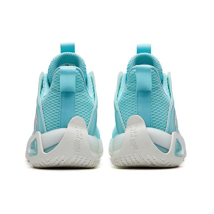 Anta Cement Bubble 2.0 Fabric Leather Shock Absorption Non-Slip Wear-Resistant Supportive Low-Top Basketball Shoes Men Sneakers Blue White 112231611-1