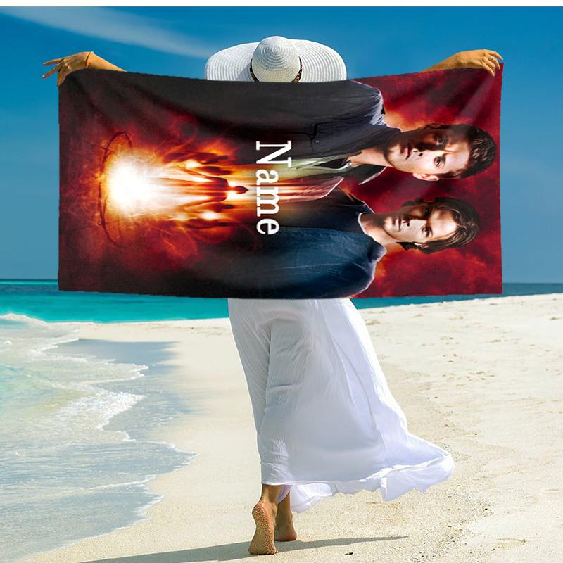 Personalized customized proof beach towel with Supernatural pattern - soft, absorbent,quick-drying,perfect swimming,camping&bathing