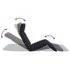 Folding Sun Lounger Black Checkered Pattern 175 x 54 x 8.5 cm