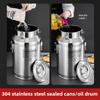 304 Stainless Steel Sealed Jar Food Grade Oil Barrel Milk Tea-leaf Transportation Barrel Wine Drum Sealed Tank