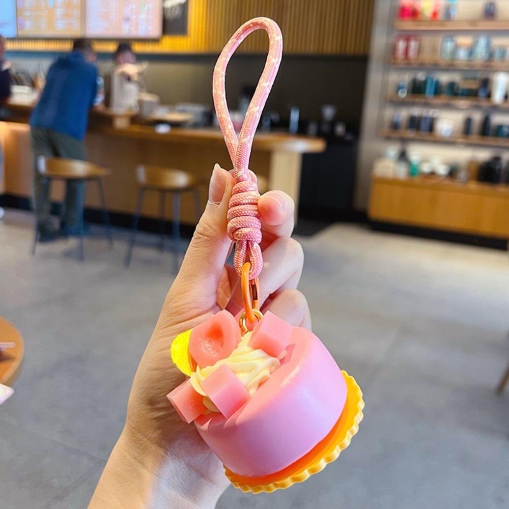 PU Simulated Cream Cake Pendant Simulation Food Pinch Toy Cake-Shaped Stress Toy Home Office