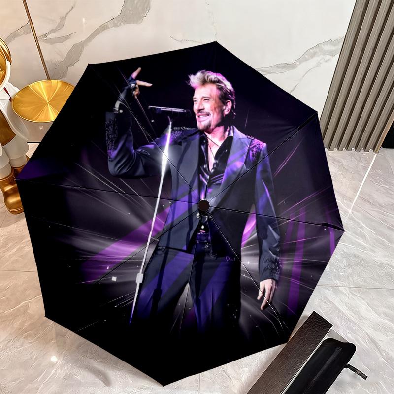 French legendary rock singer and actor Johnny Hallyday umbrella is suitable for all seasons, including home travel and outdoor activities Y16