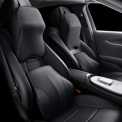 Напа кожаная автомобильная подушка для шеи из пены с эффектом памяти, автомобильная подголовник на спинку заднего сиденья, поясничная опора, чехол для подушки для путешествий, авто