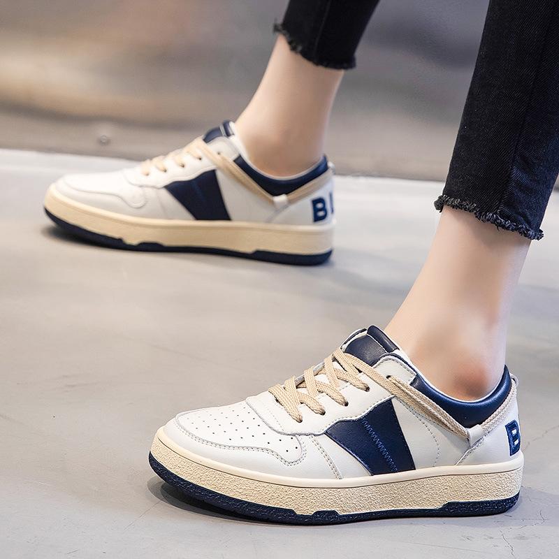 Индивидуальные парные кожаные немецкие кроссовки весна 2025 новые одиночные туфли на плоской подошве женские туфли на платформе белые туфли большой размер 44