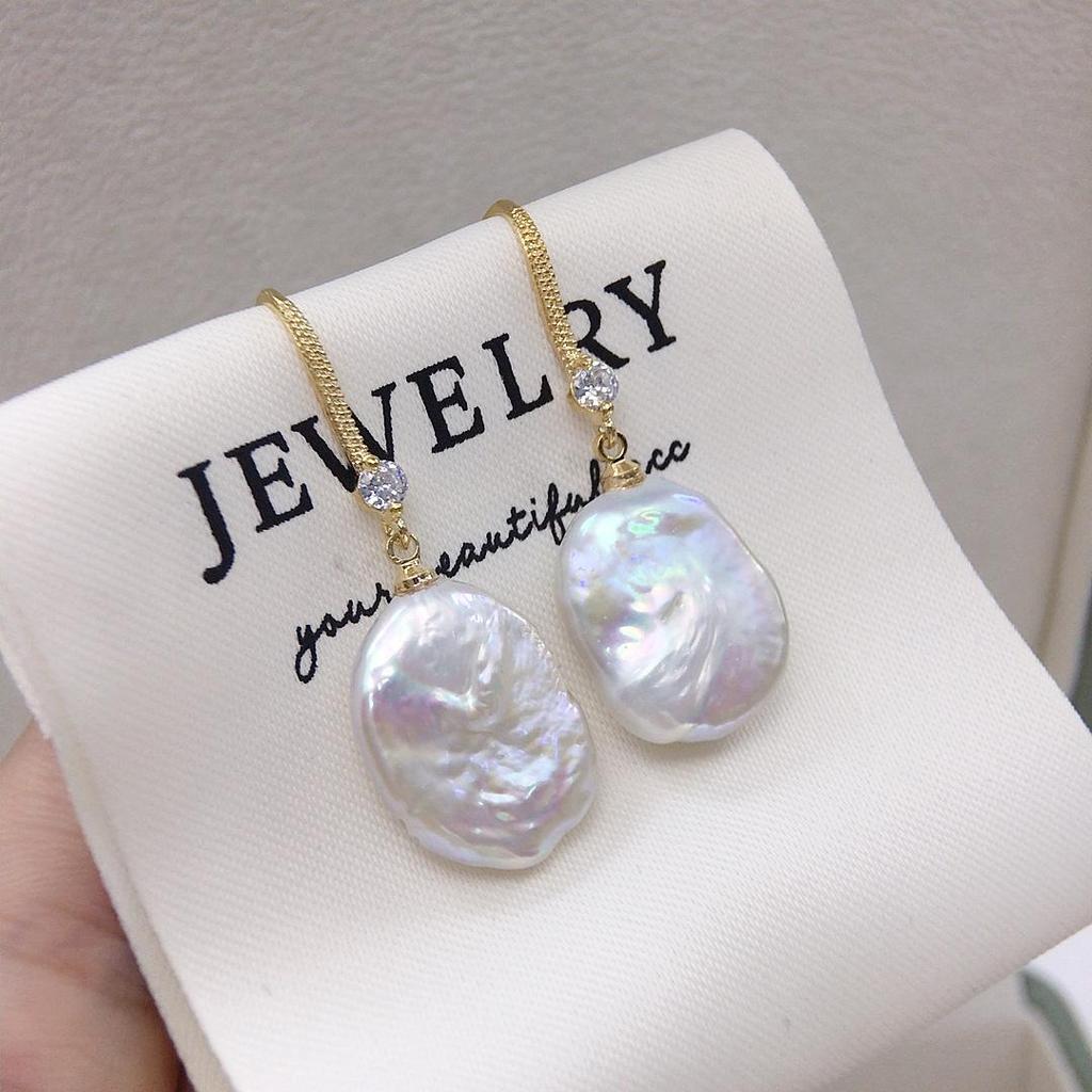 Серьги из пресноводного жемчуга в стиле барокко - Простой и элегантный дизайн