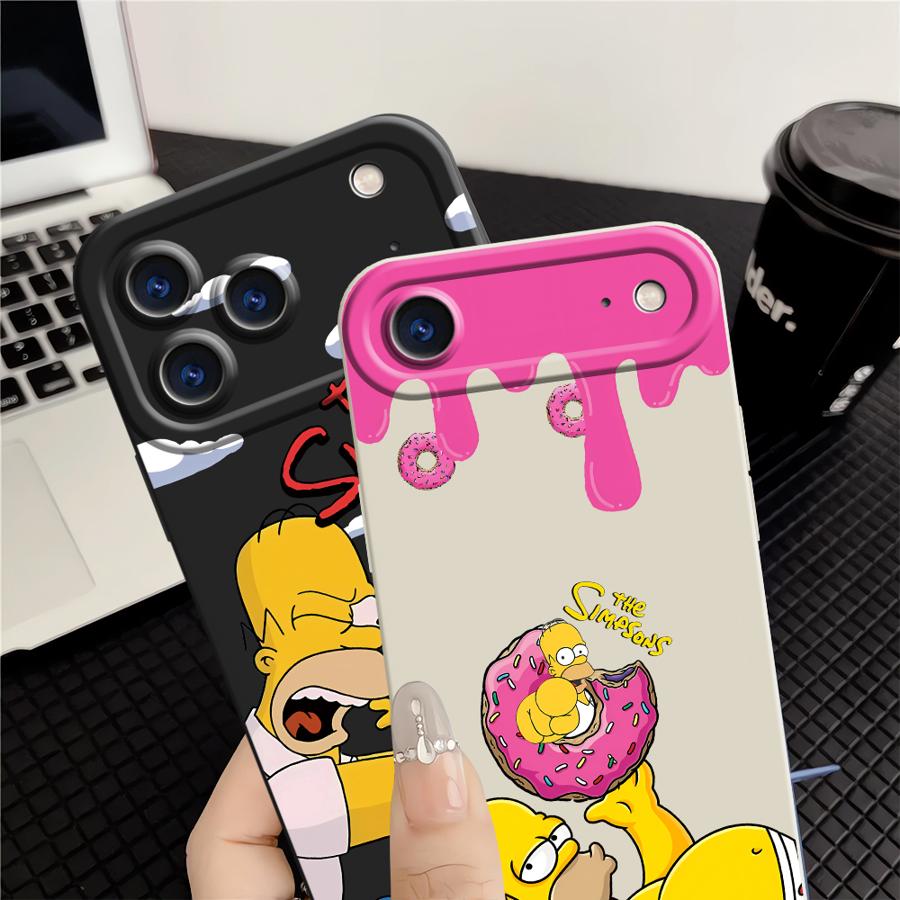 Чехол-бампер из ТПУ с рисунком «Симпсоны» для Apple iPhone 17 Pro Max 13 12 Plus 16 15 Pro 11 Air 14