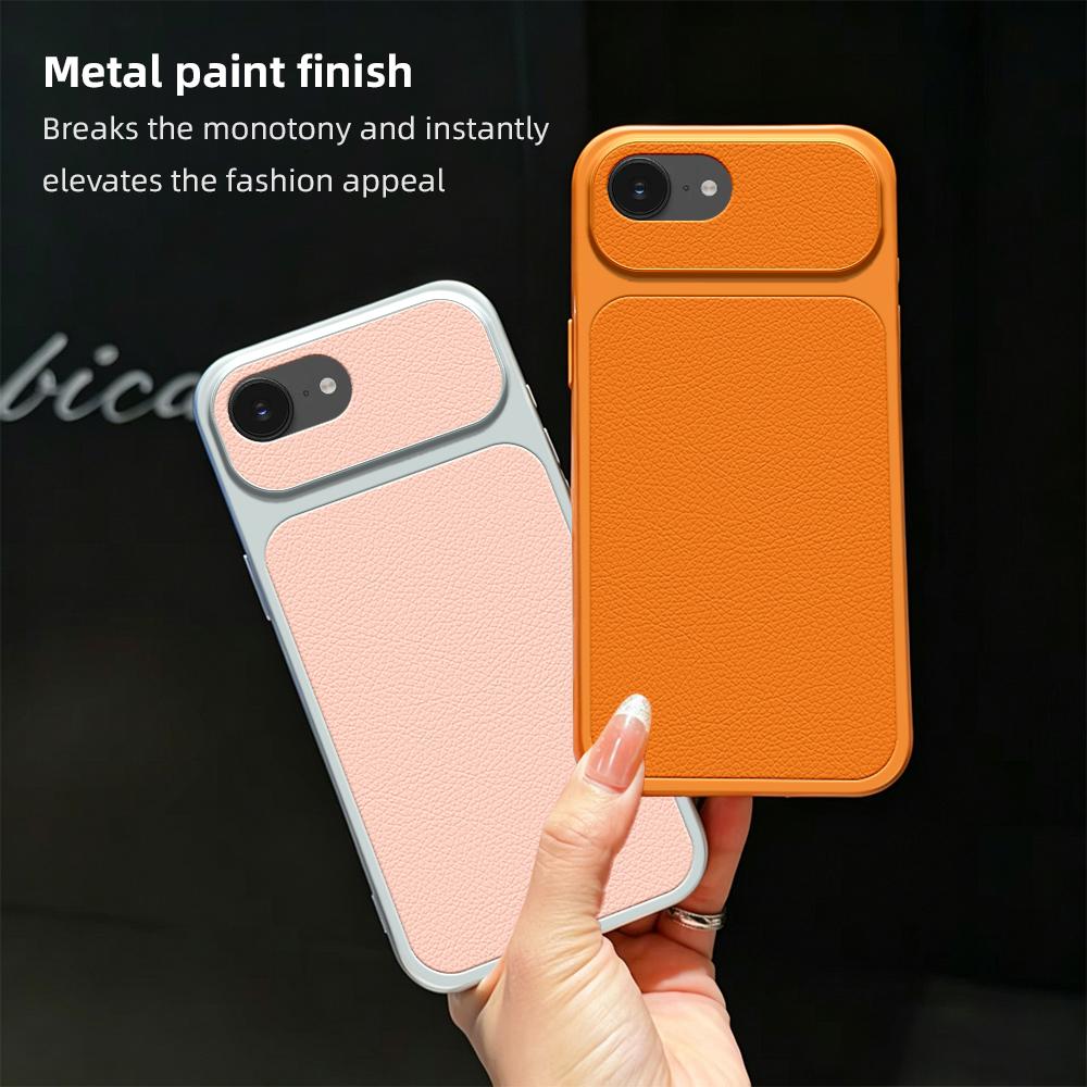 Чехол для Apple iPhone SE 4 Чехол для Apple iPhone 16e Кожаный чехол Роскошный Защита камеры Матовая кожаная задняя крышка