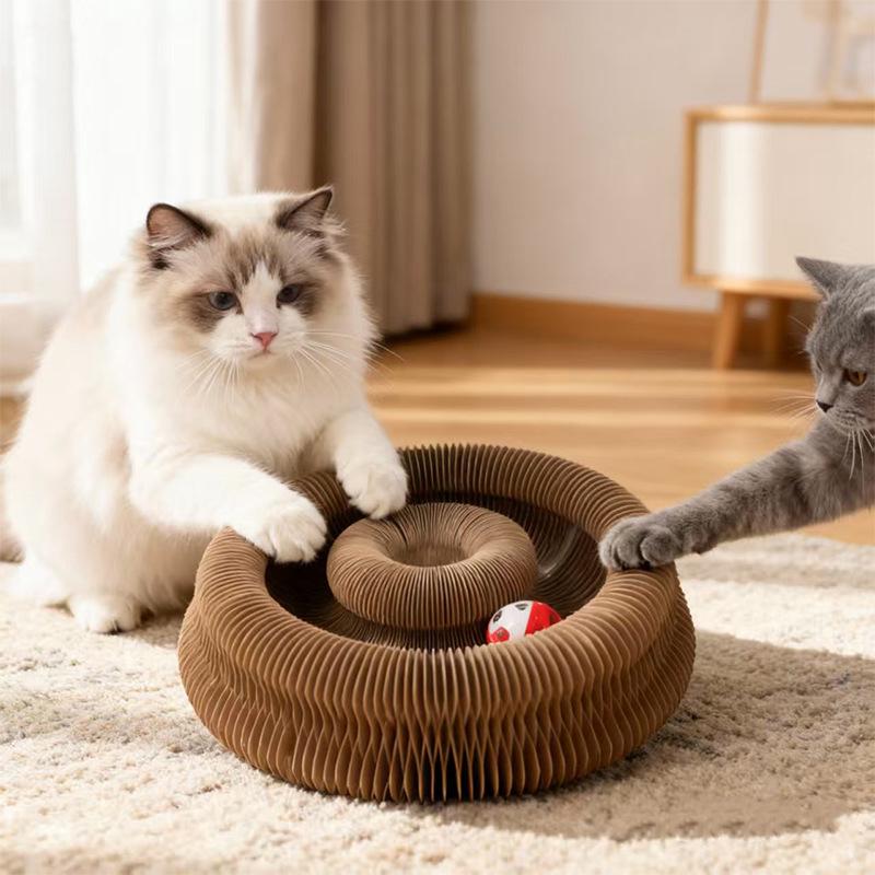 Multifunctional Cat Tree & Scratching Board with Nest and Toy
