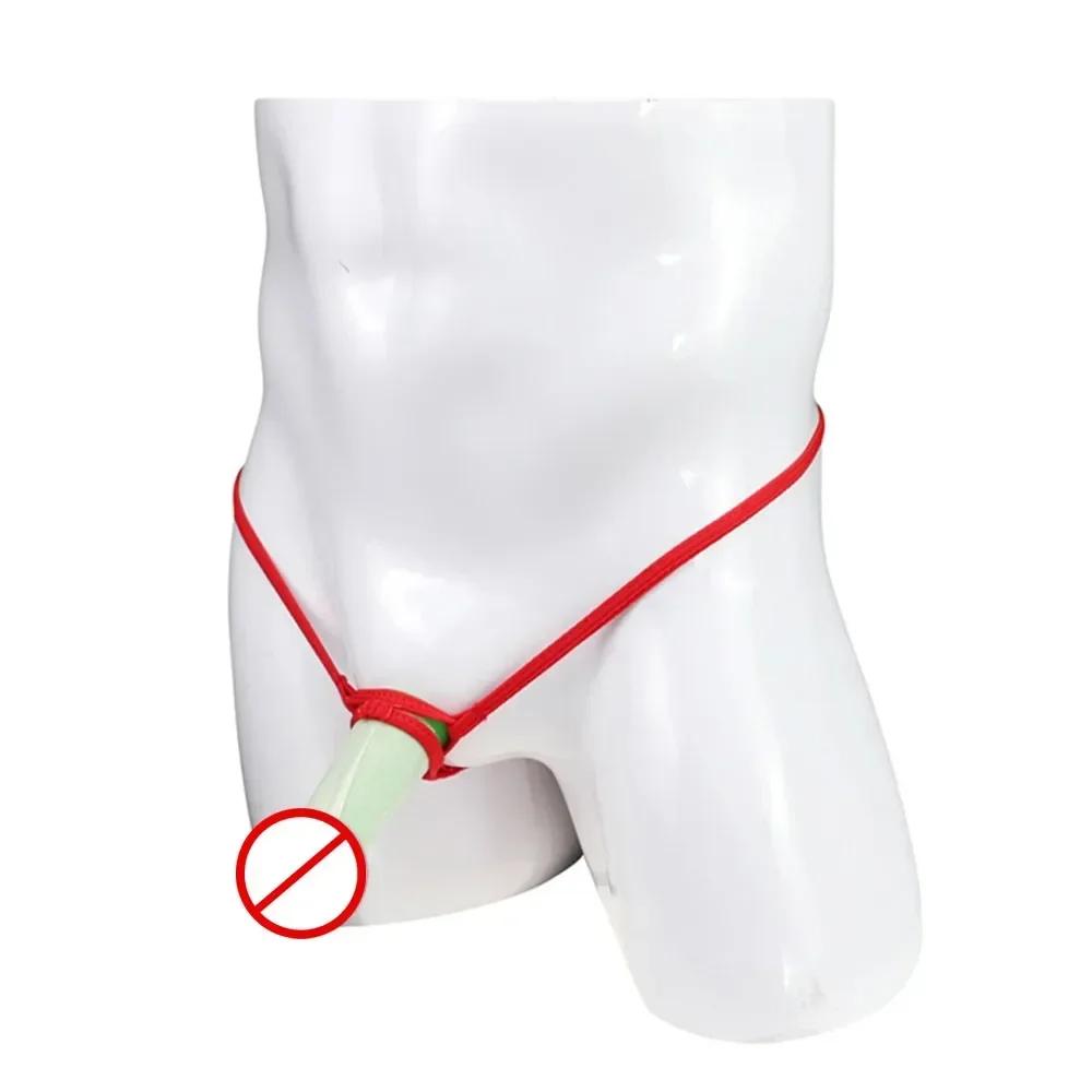 Трусы Мужские Брифы Все Сезоны Мужской Рукав для Пениса Мешочек Т-спинка Стринги Нижнее Белье Бикини Дышащие Стринги Полые