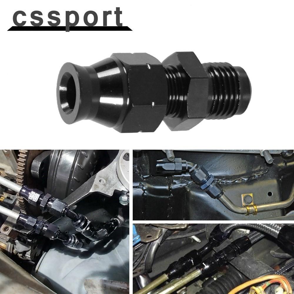 Black AN6 Fuel Hardline Tube Fitting Connector Adapter Male Flare to 3/8" or 5/16" Aluminum Alloy Fuel System Fuel System Fittings7