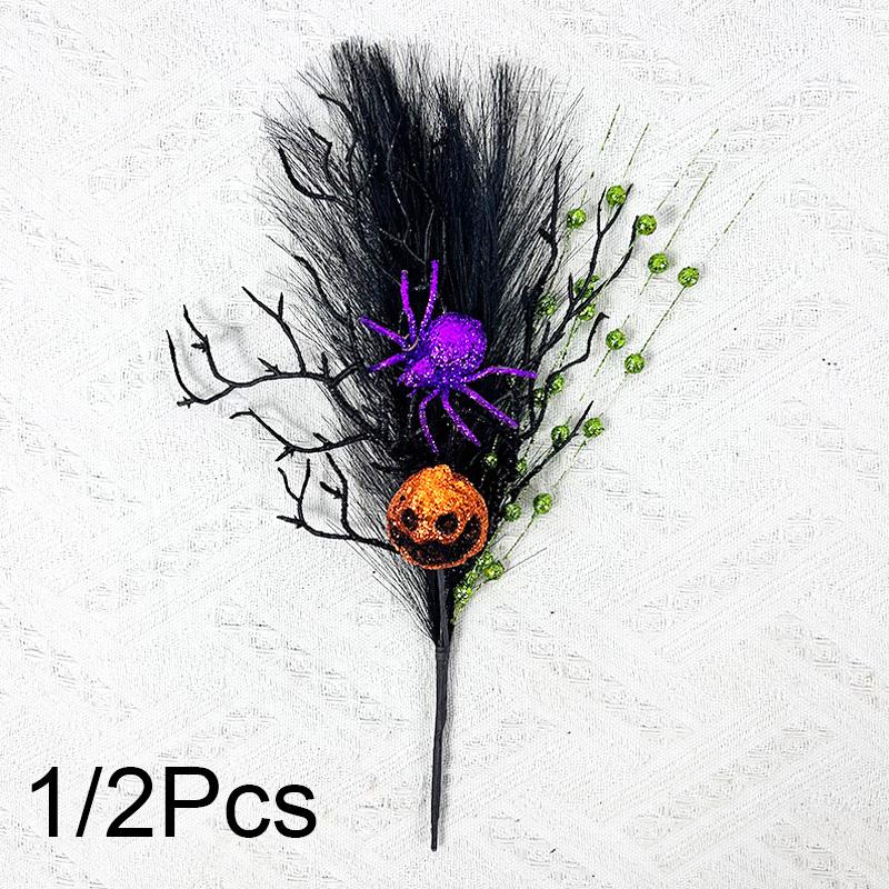 1PC Props Pumpkin Single Branch Sprigs Artifical Flower Ornament Halloween Decoration Home House