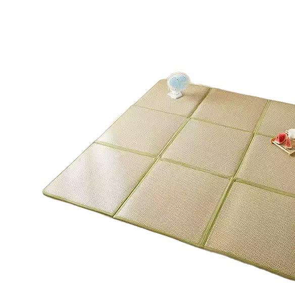 Woven Rattan and Bamboo Cooling Floor Mat for Bedroom and Living Room