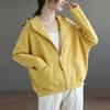 Fashion Women's Hooded Sweatshirt Short Coat Casual Loose Cotton Jacket