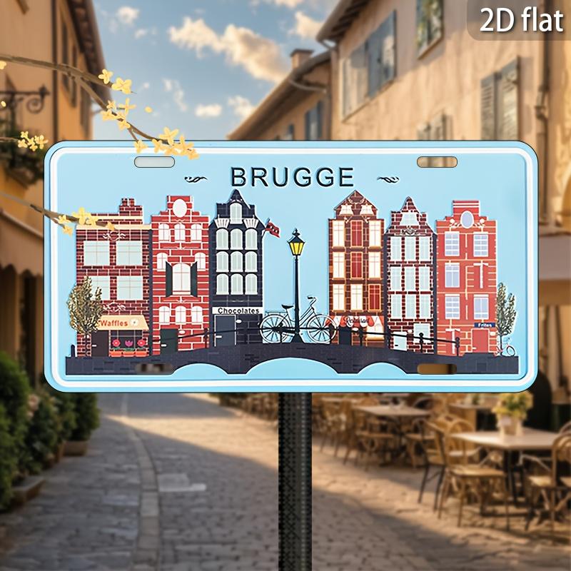 D Flat A Vintage Sign MeasuringPerfect for Wall Decoration with UV Printing Suitable for Living Rooms Bedrooms BarsCafes