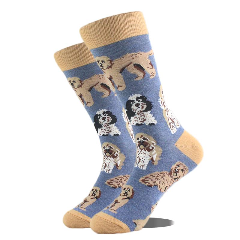 Happy Design Funny Socks Men Unisex Sheep Beer Dinosaur Pattern Sokken Divertidos Jacquard Calcetines Unisex Hip Hop Skateboard