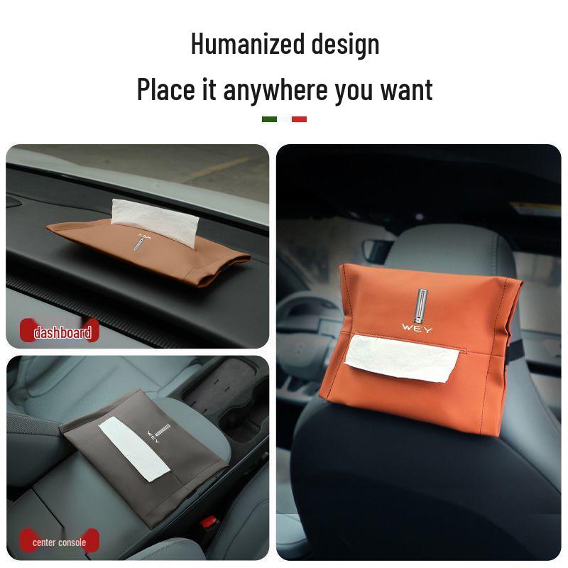 Wey Brand Lanshan VV5 Gaoshan 8 VV6 VV7 Car Tissue Box - Premium Tissue Dispenser for Wey Cars
