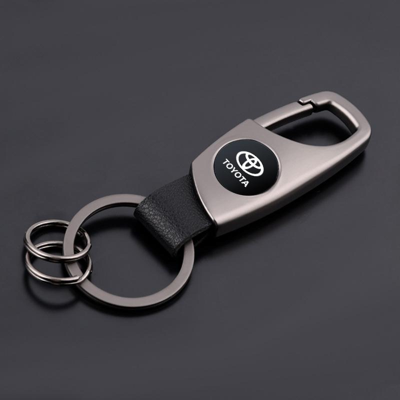 Car Logo KeyChain Keyring Key Holder for Toyota Corolla Prius Land Cruiser Rav4 Yaris Hilux CHR Camry Highlander Prado Accessory