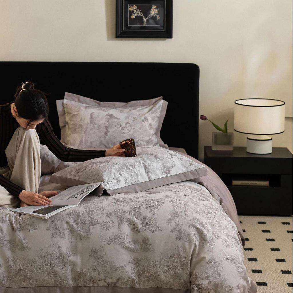 Американский ретро фланелевый постельный комплект из 4 предметов из 100% хлопка - Мягкий, теплый и приятный для кожи для осени/зимы