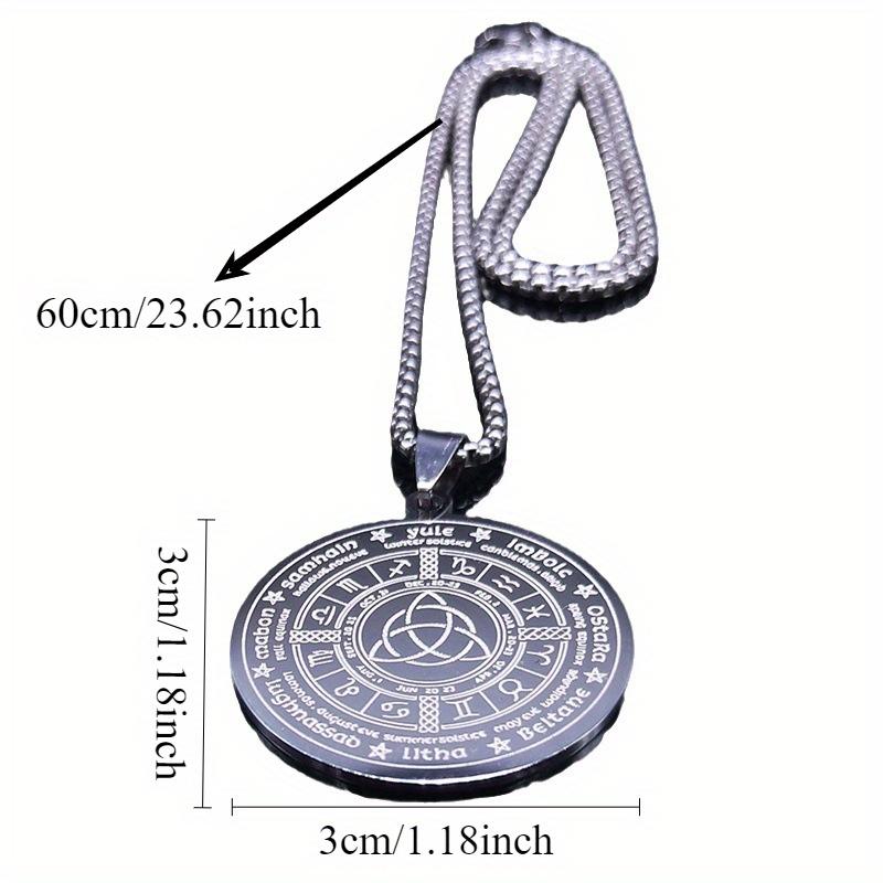 Винтажный узел Астрология ожерелье из нержавеющей стали Круглый бренд Двенадцать созвездий Титановая сталь подвеска ювелирные изделия