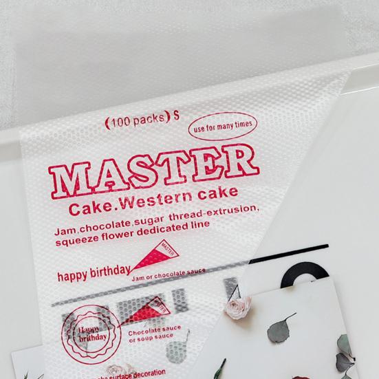 100 Pcs Pastry Bags Food Grade Disposable Piping Bags Transparent Leakproof No Odor Frosting Cakes Cookies Decoration Icing Piping Bags