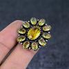 Natural Citrine Gemstone Handmade 925 Sterling Silver Jewelry Ring Size 8 i5B69
