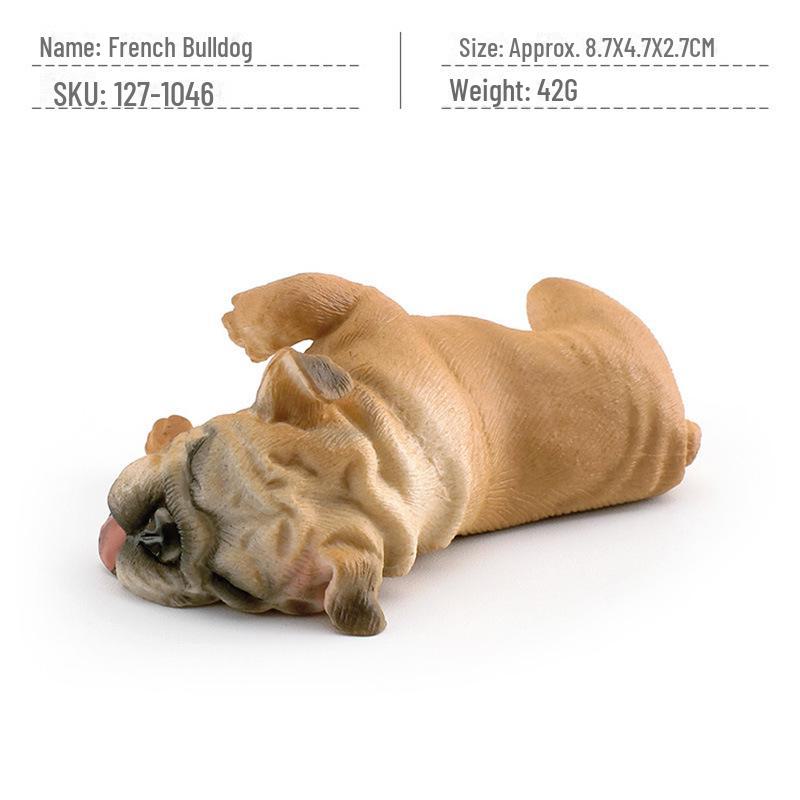 Cross-border Sleeping French Bulldog & Shiba Inu Model: Children's Fun Pet Dog Desktop Decor Ornament