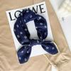 2024 New Fashionable Versatile Silk Scarf 68 Cm Printed Sunscreen Decorative Small Square Scarf Velvet Texture Scarf