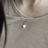 modernlike 14k gold black quartz onyx heart pendant